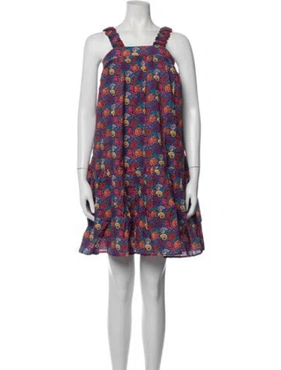 Pre-owned Vilebrequin Floral Print Mini Dress W/ Tags In Multicolor