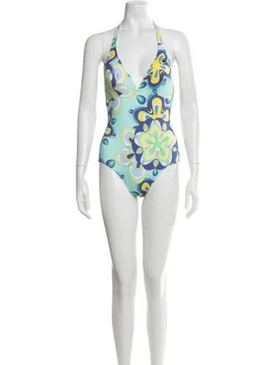 Pre-owned Vilebrequin Floral Print One-piece W/ Tags In White