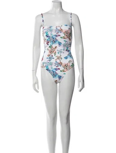 Pre-owned Vilebrequin Floral Print One-piece In White