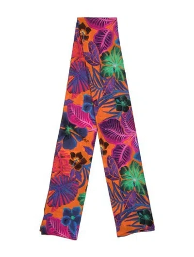 Pre-owned Vilebrequin Floral Print Pareo In Blue