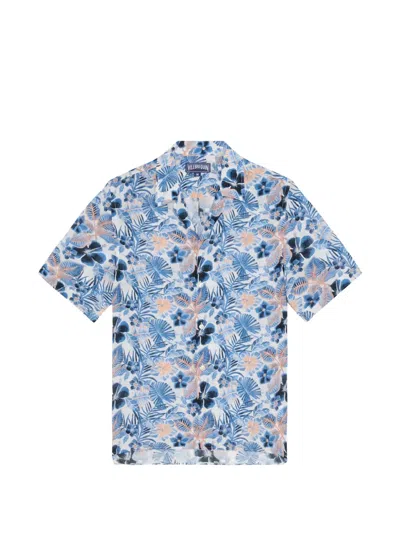 Vilebrequin Men Viscose Bowling Shirt Island Flowers In Multi