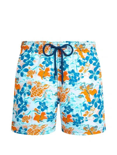 Vilebrequin Moorea Swim Shorts Jungle Turtles Print In Multi