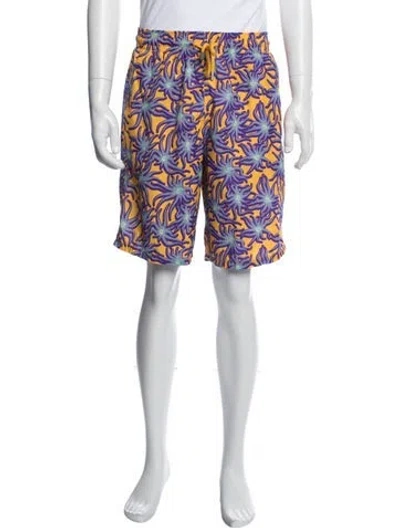Pre-owned Vilebrequin Floral Print Swim Trunks In Blue