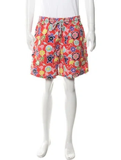 Pre-owned Vilebrequin Floral Print Swim Trunks In Multicolor