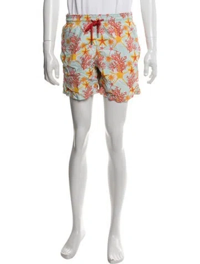 Pre-owned Vilebrequin Floral Print Swim Trunks In Multicolor