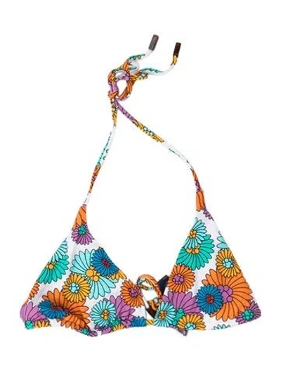Pre-owned Vilebrequin Floral Print Top In Blue