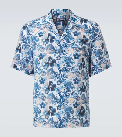 Vilebrequin Men Viscose Bowling Shirt Island Flowers In Multi