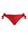 Vilebrequin Flower Power Side Tie Bikini Bottom In Red