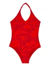 Vilebrequin Flower Power Swimsuit In 红色