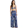 Shop Vilebrequin Flowy Silk Pants In Minuit