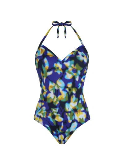 Vilebrequin Frangipanier Trouble Halterneck Swimsuit In Multi