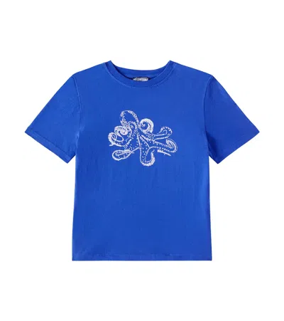 Vilebrequin Kids' Gabin Printed Cotton Jersey T-shirt In Blue