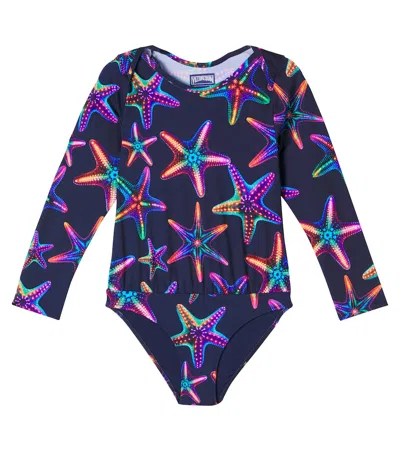 Vilebrequin Kids' Galaxy Rashguard Swimsuit In Multicoloured