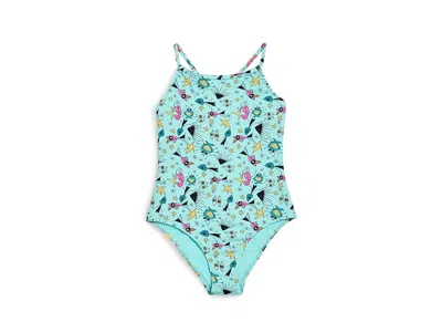 Vilebrequin Gazette Aquatic Carnival (toddler/little Kid/big Kid) Girl's Swimsuits One Piece Island Turquoise: 1 In Blue
