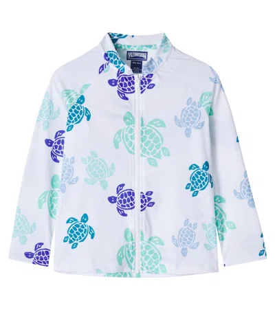 Vilebrequin Ginko Printed Rashguard Top In White
