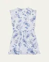 Vilebrequin Girl's Medusa Jellyfish-print Dress In Blue