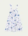 Vilebrequin Cotton-silk Floral Print Dress In Owh_off-white