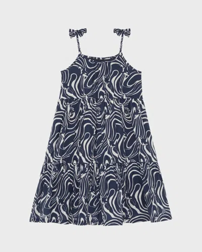 Vilebrequin Gamy (toddler/little Kids/big Kids) Girl's Dress Bleu Marine : 4 Years, Cotton In Blue