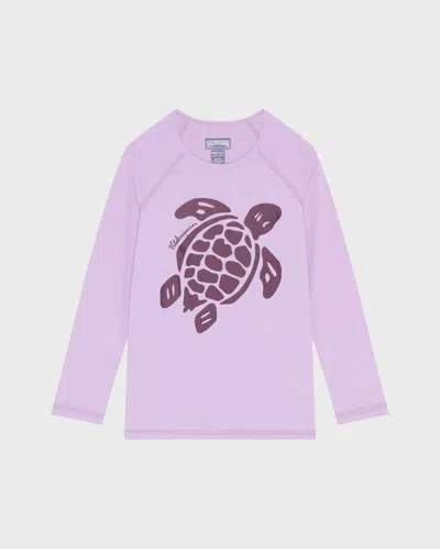 Vilebrequin Kids' Girls Long Sleeves Rashguard Solid In Purple