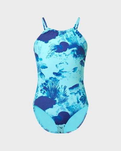 Vilebrequin Kids' Coral Reef Swimsuit In Blue
