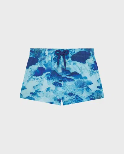 Vilebrequin Kids' Coral Reef Swim Shorts In Blue