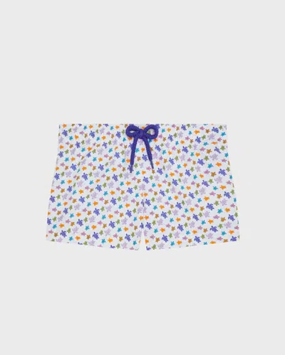 Vilebrequin Kids' Girls Swim Shorts Micro Ronde Des Tortues In Multi