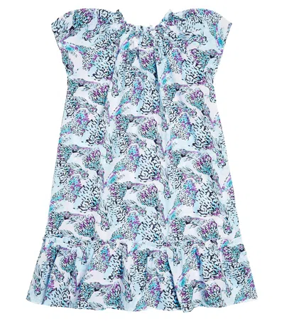 Vilebrequin Kids' Giselle Cotton Dress In Blue