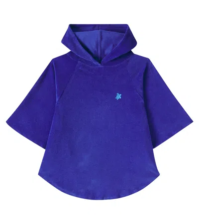 Vilebrequin Kids' Gizzy Cotton Terry Bathrobe In Blue