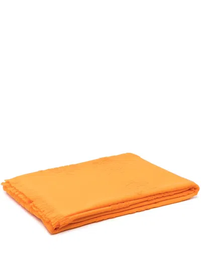 Vilebrequin Graphic-print Cotton Towel In Orange