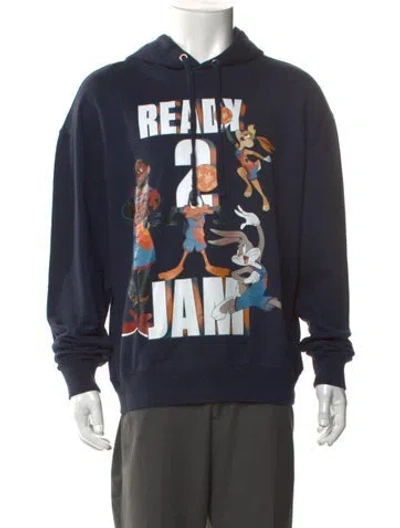 Pre-owned Vilebrequin Graphic Print Crew Neck Hoodie In Blue