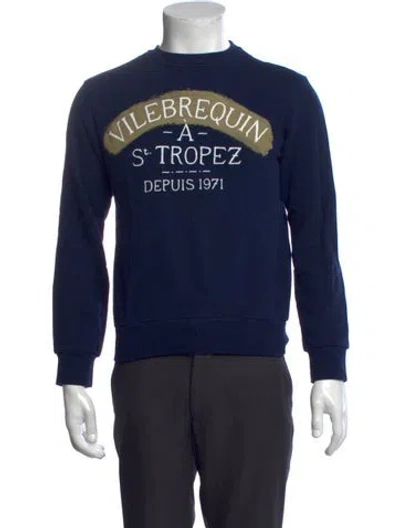 Pre-owned Vilebrequin Graphic Print Crew Neck Pullover In Blue