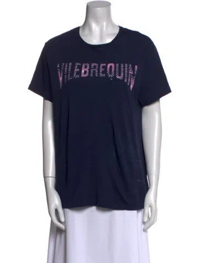Pre-owned Vilebrequin Graphic Print Crew Neck T-shirt In Blue