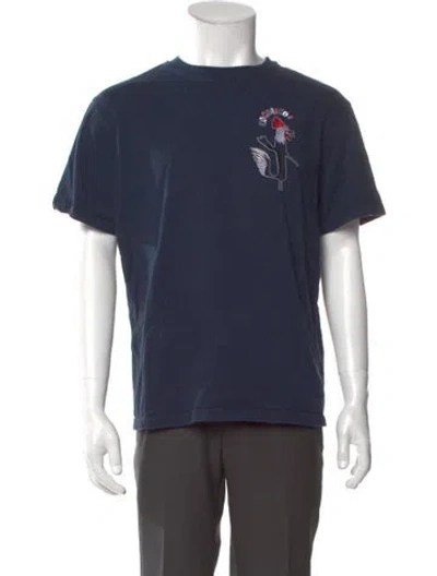 Pre-owned Vilebrequin Graphic Print Crew Neck T-shirt In Blue