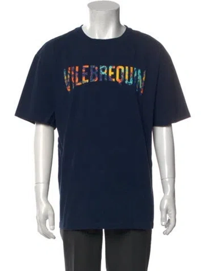 Pre-owned Vilebrequin Graphic Print Crew Neck T-shirt In Blue