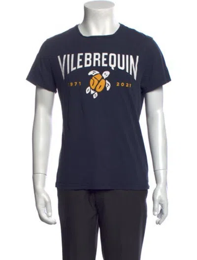 Pre-owned Vilebrequin Graphic Print Crew Neck T-shirt In Blue