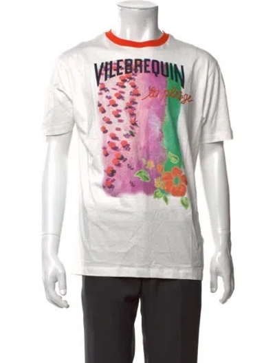 Pre-owned Vilebrequin Graphic Print Crew Neck T-shirt W/ Tags In White