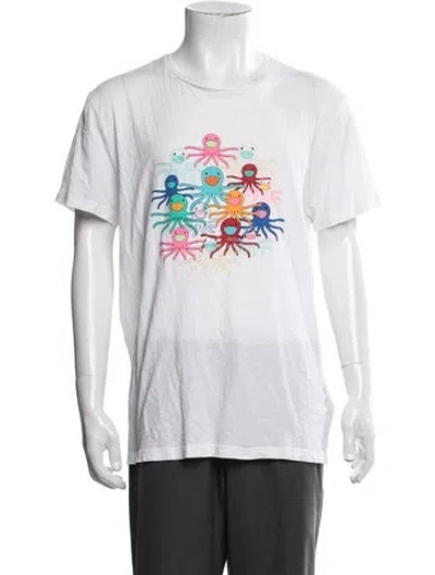 Pre-owned Vilebrequin Graphic Print Crew Neck T-shirt In White