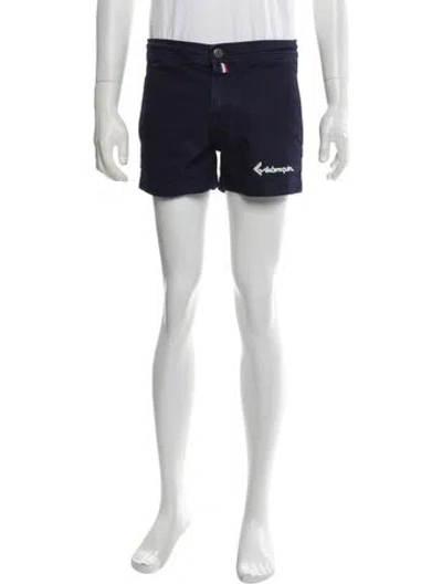 Pre-owned Vilebrequin Graphic Print Denim Shorts In Blue