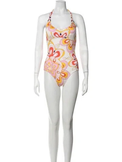 Pre-owned Vilebrequin Graphic Print One-piece W/ Tags In Orange