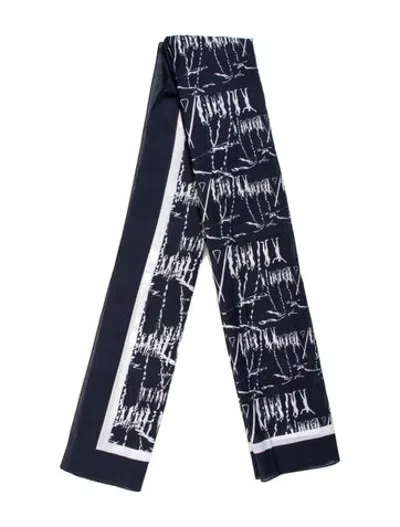 Pre-owned Vilebrequin Graphic Print Scarf W/ Tags In Blue