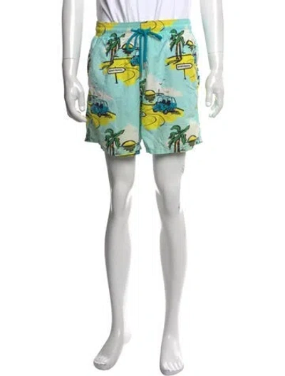 Pre-owned Vilebrequin Graphic Print Shorts In Blue
