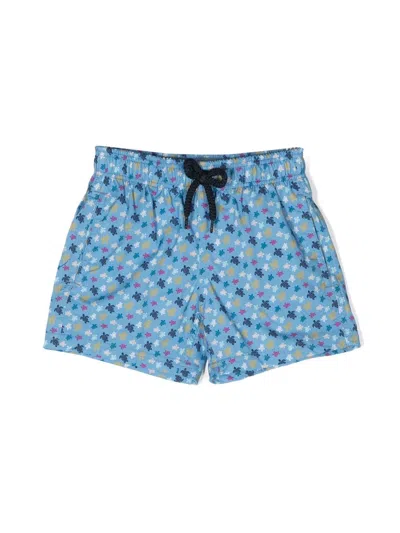 Vilebrequin Teen Boys Blue Turtle Swim Shorts