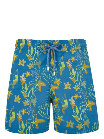 Vilebrequin Graphic-print Swim Shorts In Blue