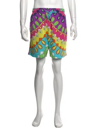 Pre-owned Vilebrequin Graphic Print Swim Trunks In Blue