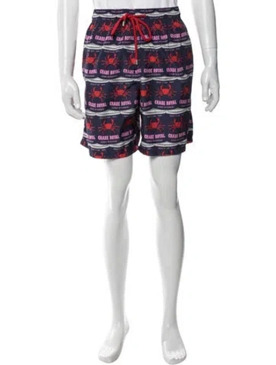 Pre-owned Vilebrequin Graphic Print Swim Trunks In Blue