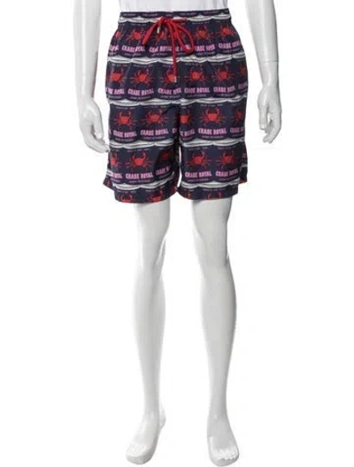 Pre-owned Vilebrequin Graphic Print Swim Trunks In Blue