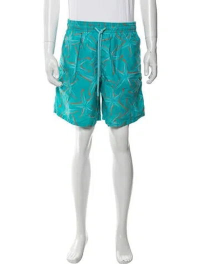 Pre-owned Vilebrequin Graphic Print Swim Trunks In Blue