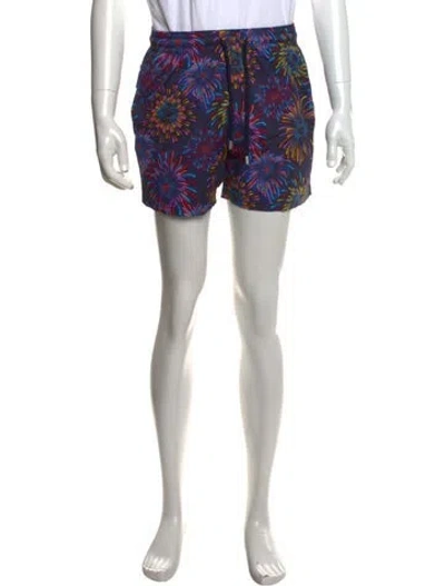 Pre-owned Vilebrequin Graphic Print Swim Trunks In Blue