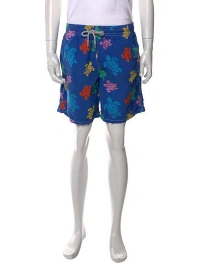 Pre-owned Vilebrequin Graphic Print Swim Trunks In Blue