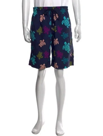 Pre-owned Vilebrequin Graphic Print Swim Trunks In Blue